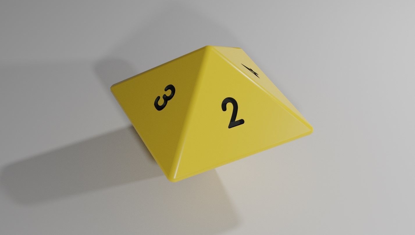 RPG Dice Eight Sides High Poly - Dado 8 lados Low-poly 3D model_8