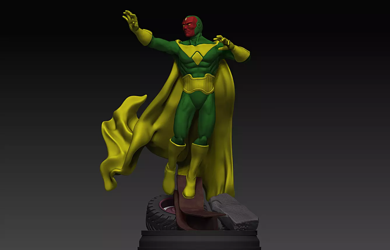 Marvel Comics Vision  3D print model_0