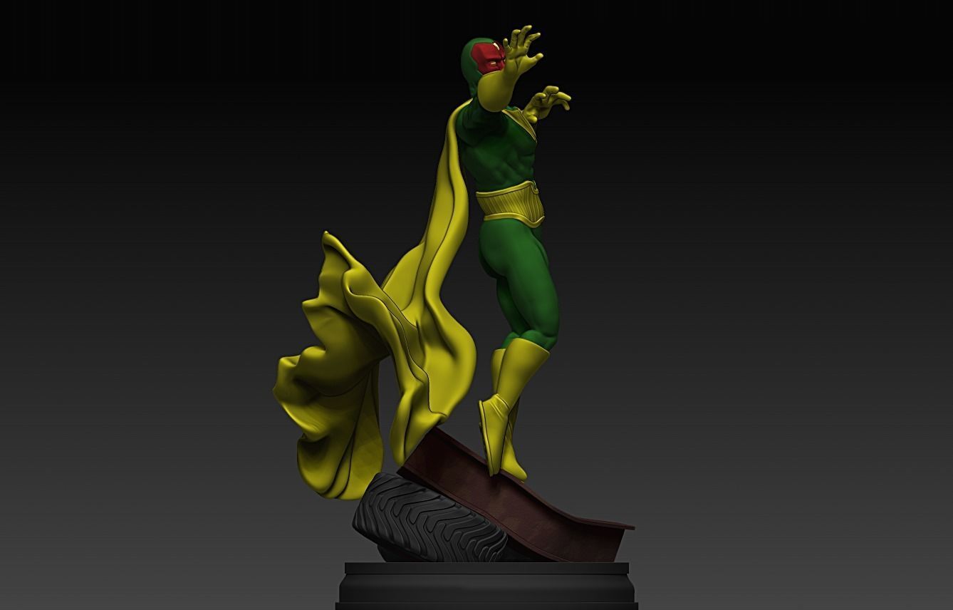 Marvel Comics Vision  3D print model_4
