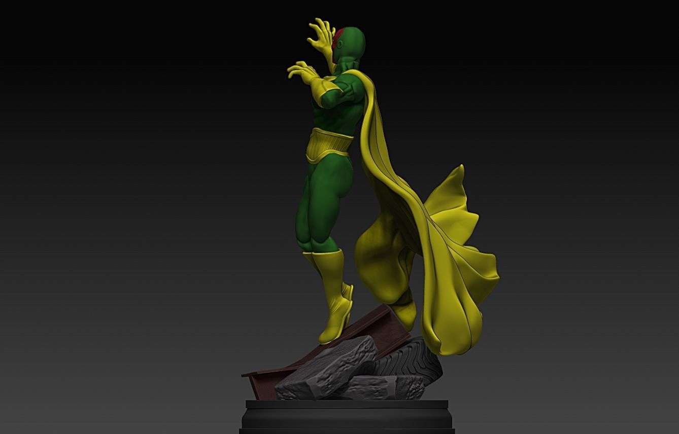Marvel Comics Vision  3D print model_2