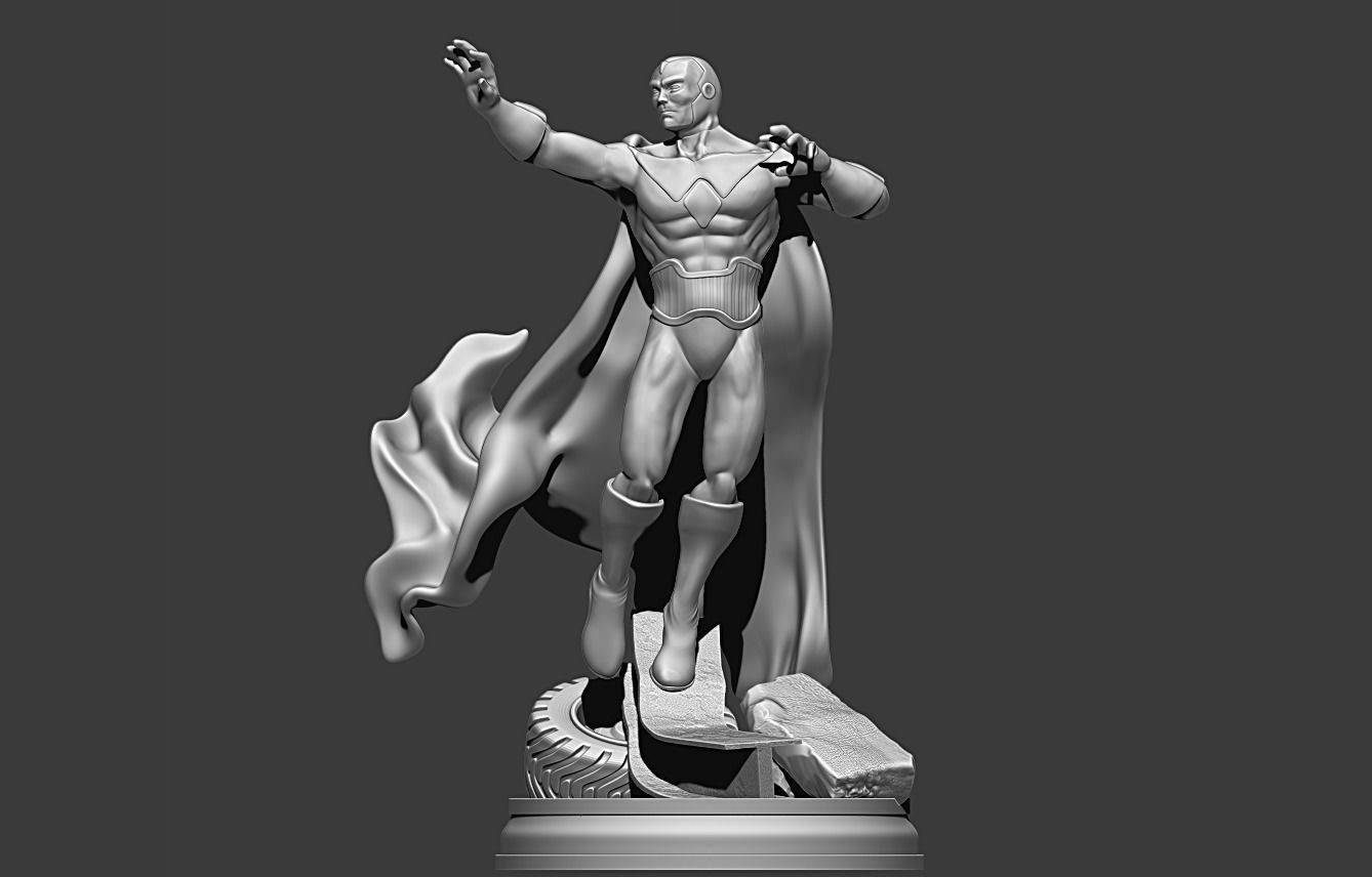 Marvel Comics Vision  3D print model_5