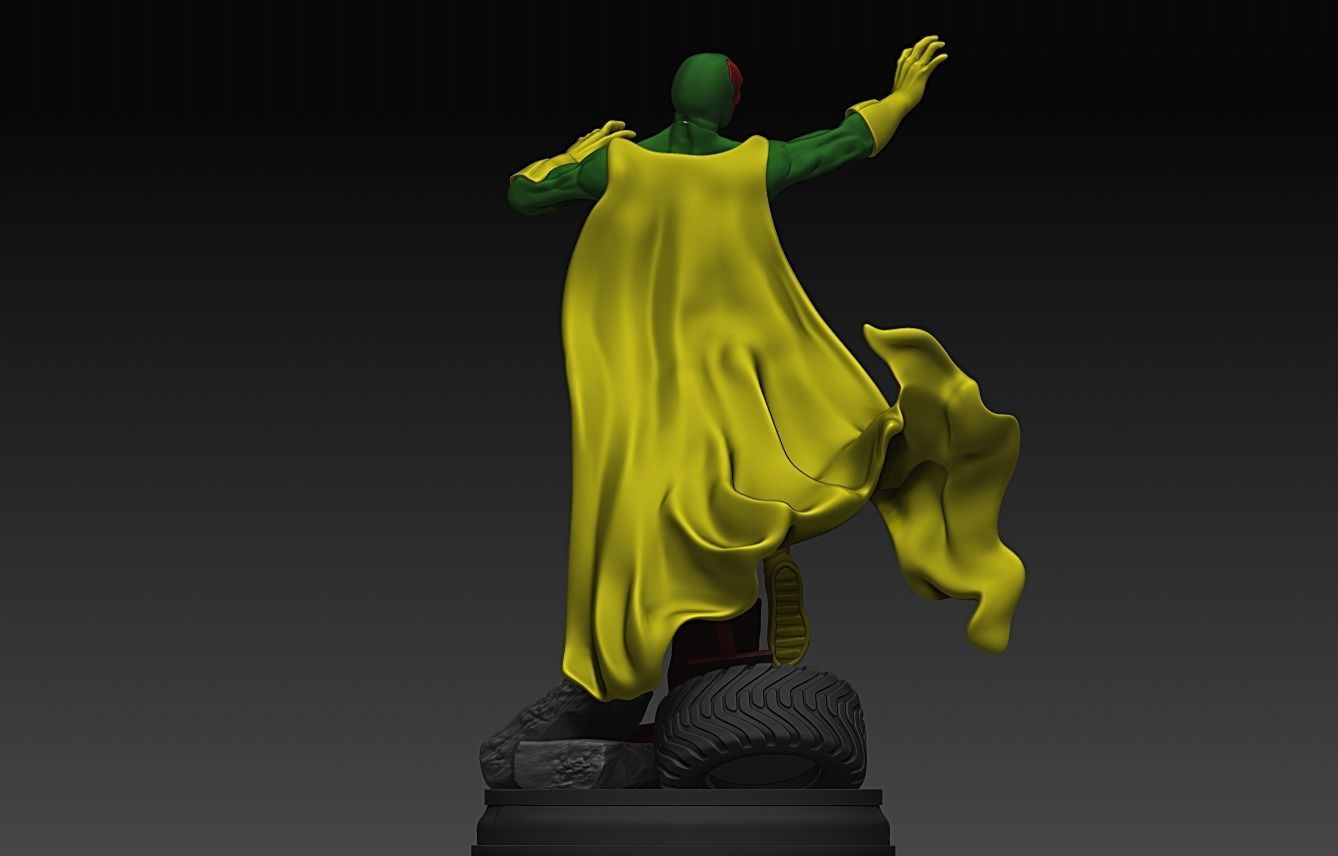 Marvel Comics Vision  3D print model_3