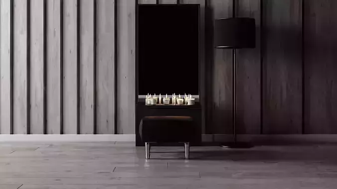 Mirror and Ottoman - Home Furniture 03