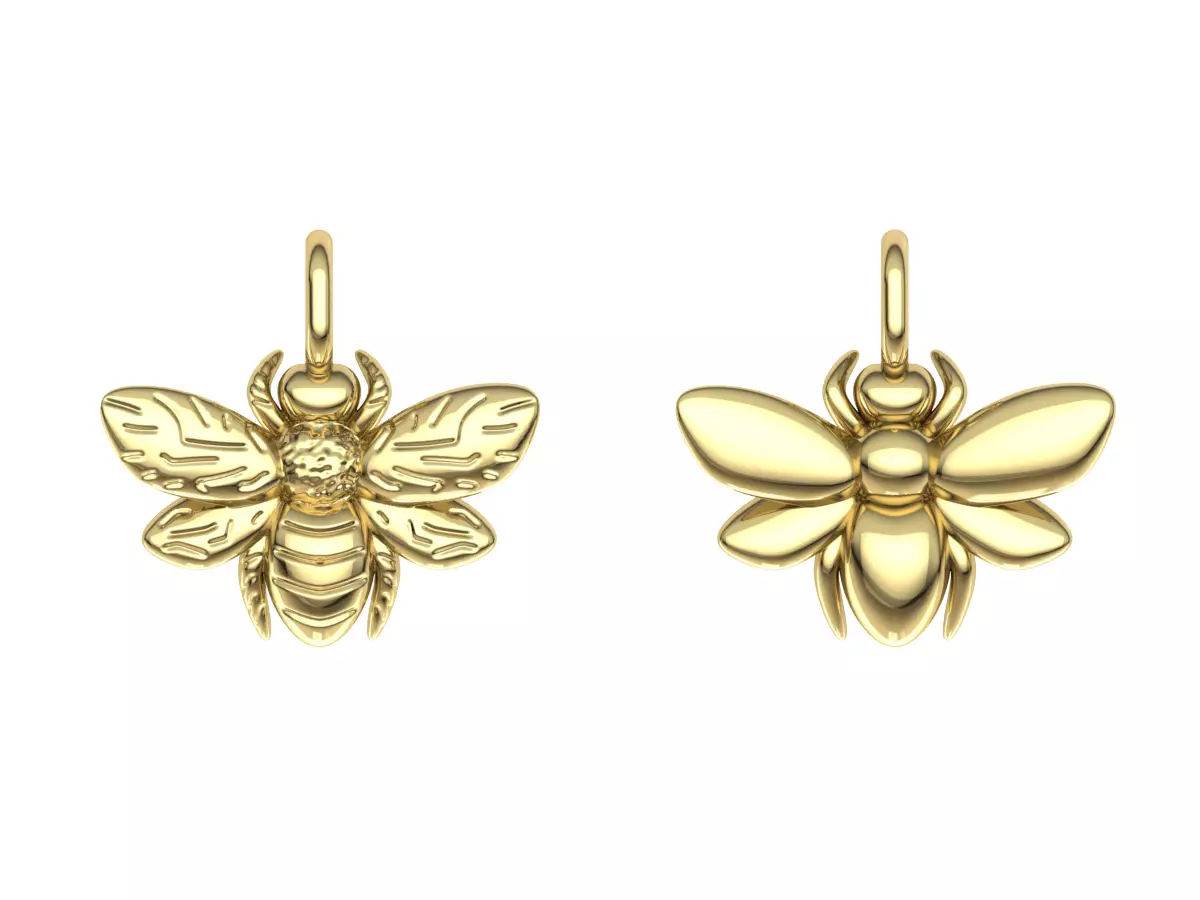 Bee pendant 3D print model_0