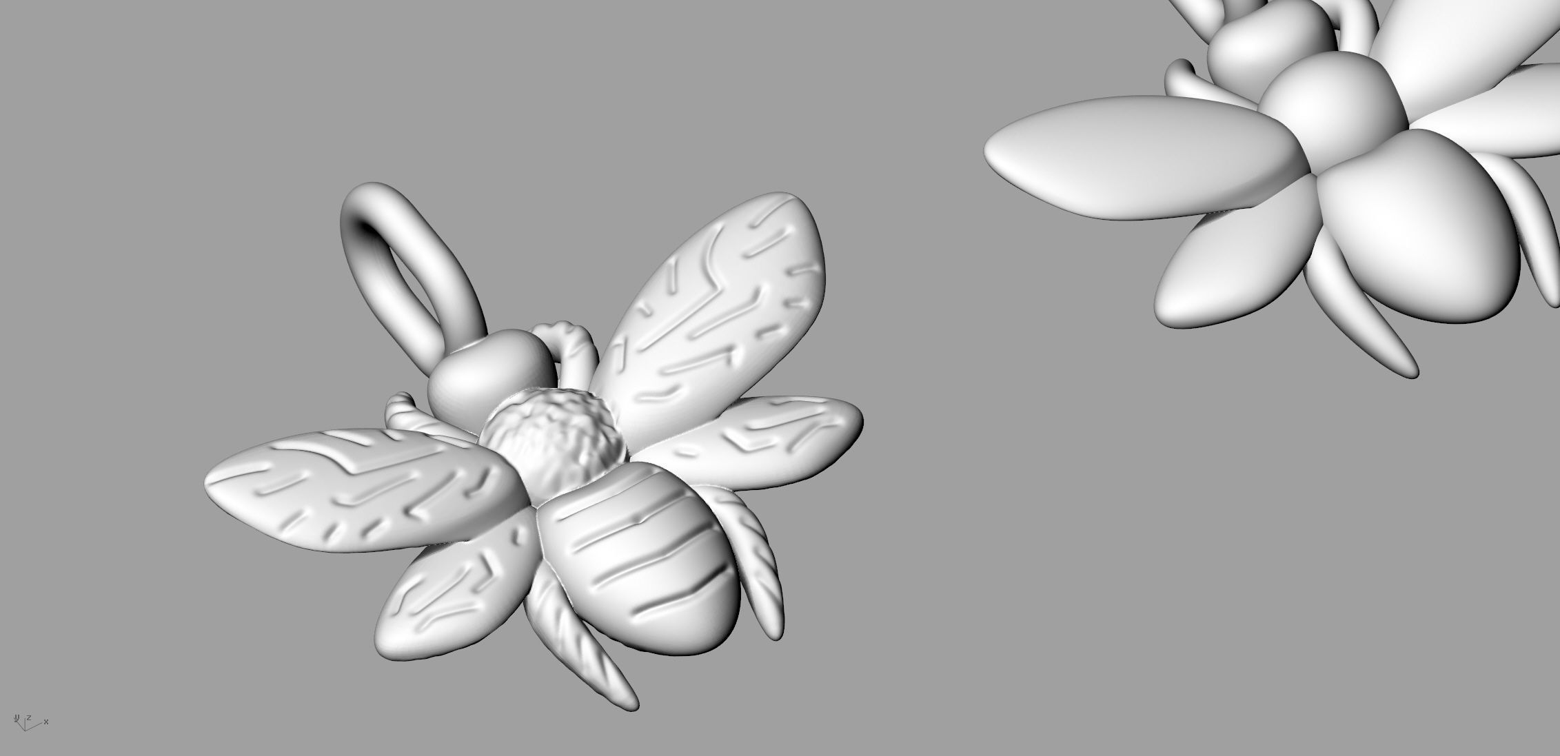 Bee pendant 3D print model_7