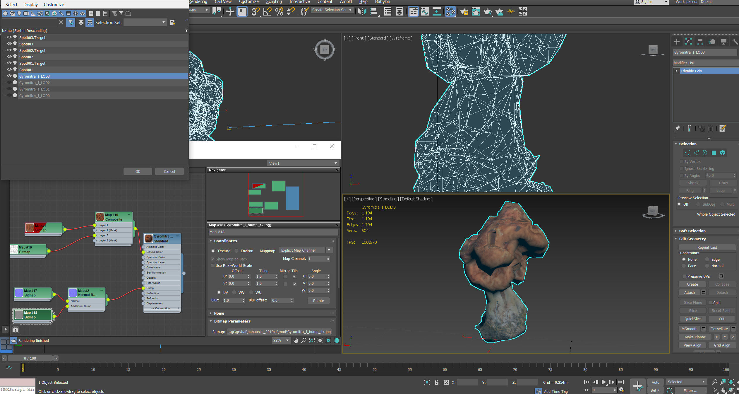 Gyromitra brain mushroom turban fungus beefsteak mushroom 3D model_55