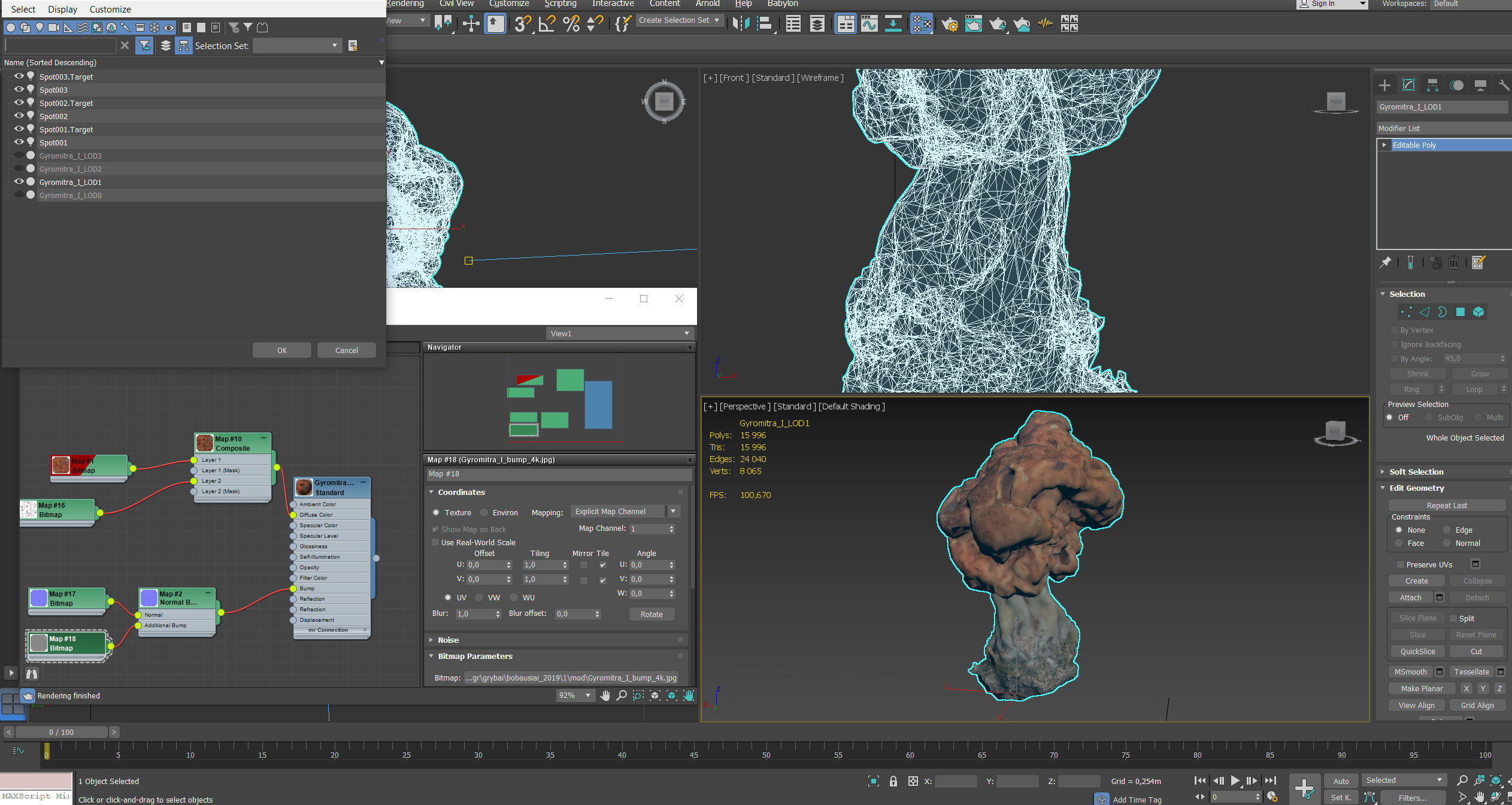 Gyromitra brain mushroom turban fungus beefsteak mushroom 3D model_52