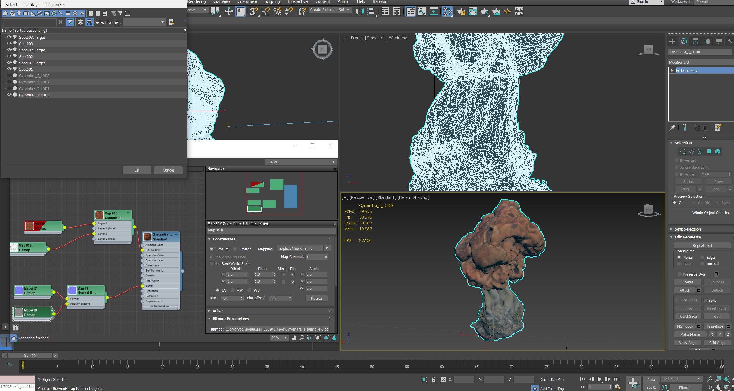 Gyromitra brain mushroom turban fungus beefsteak mushroom 3D model_53