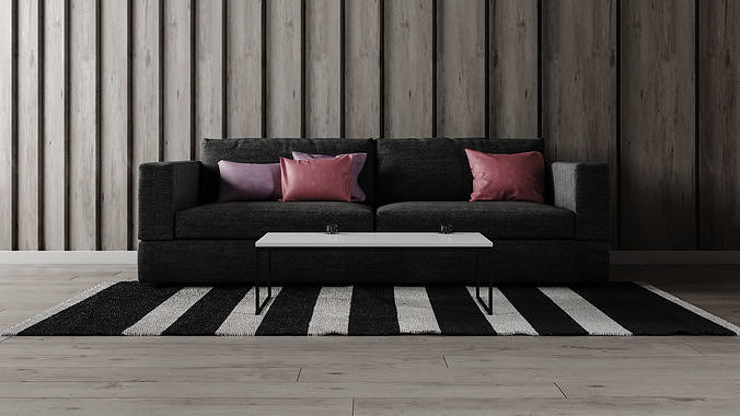 Sofa Set - Home Furniture 07 3D model