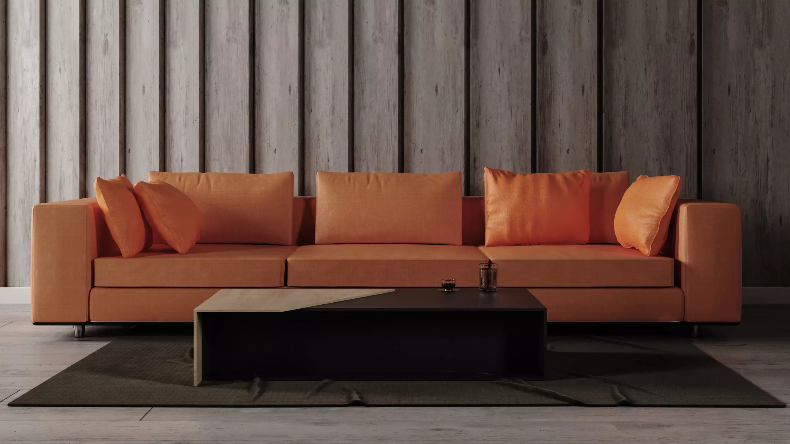 Sofa Set - Home Furniture 09 3D model_0