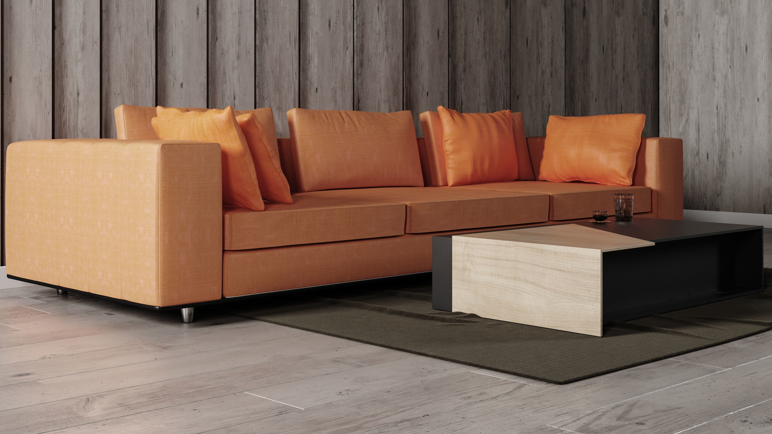 Sofa Set - Home Furniture 09 3D model_1