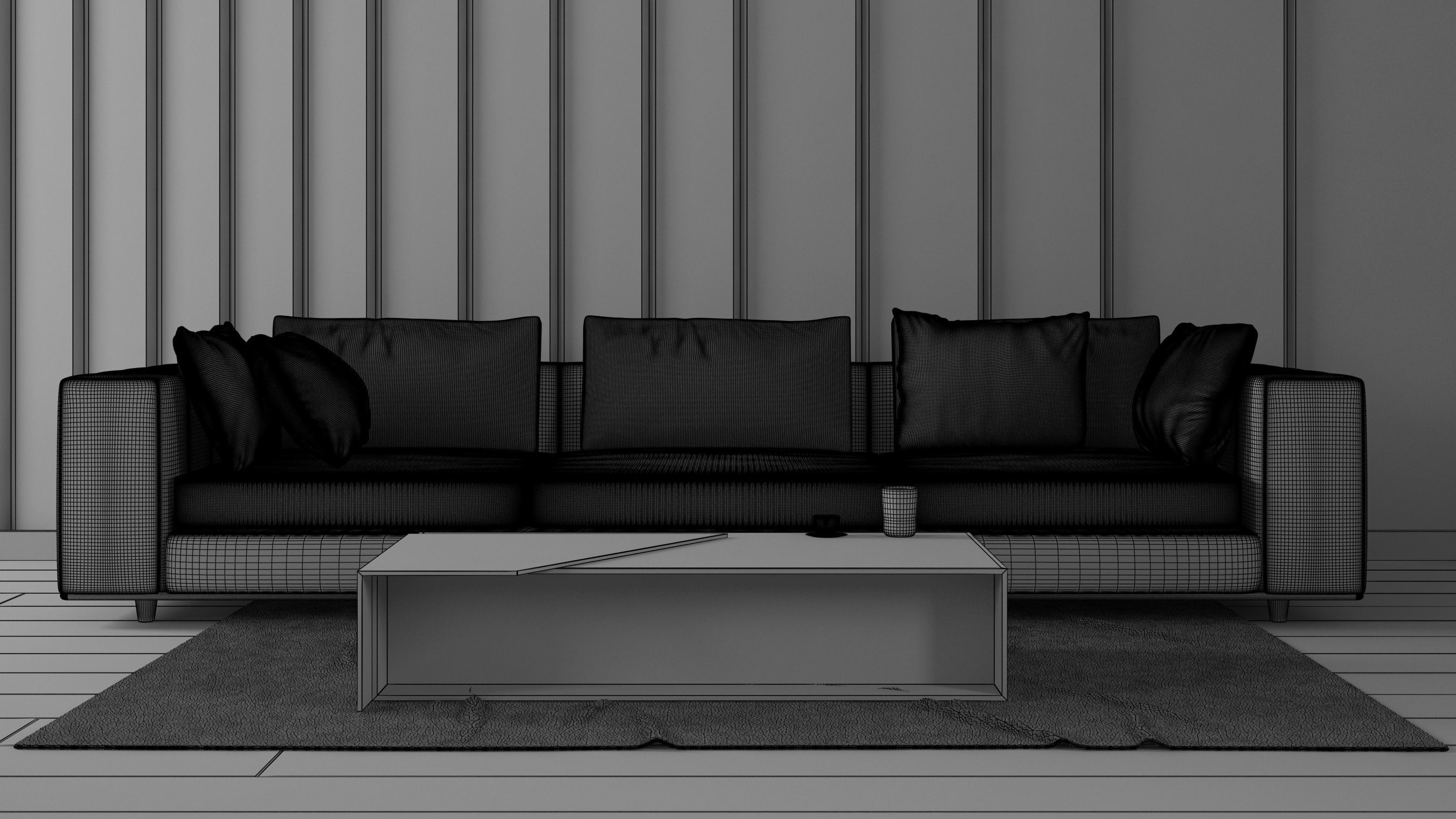 Sofa Set - Home Furniture 09 3D model_4