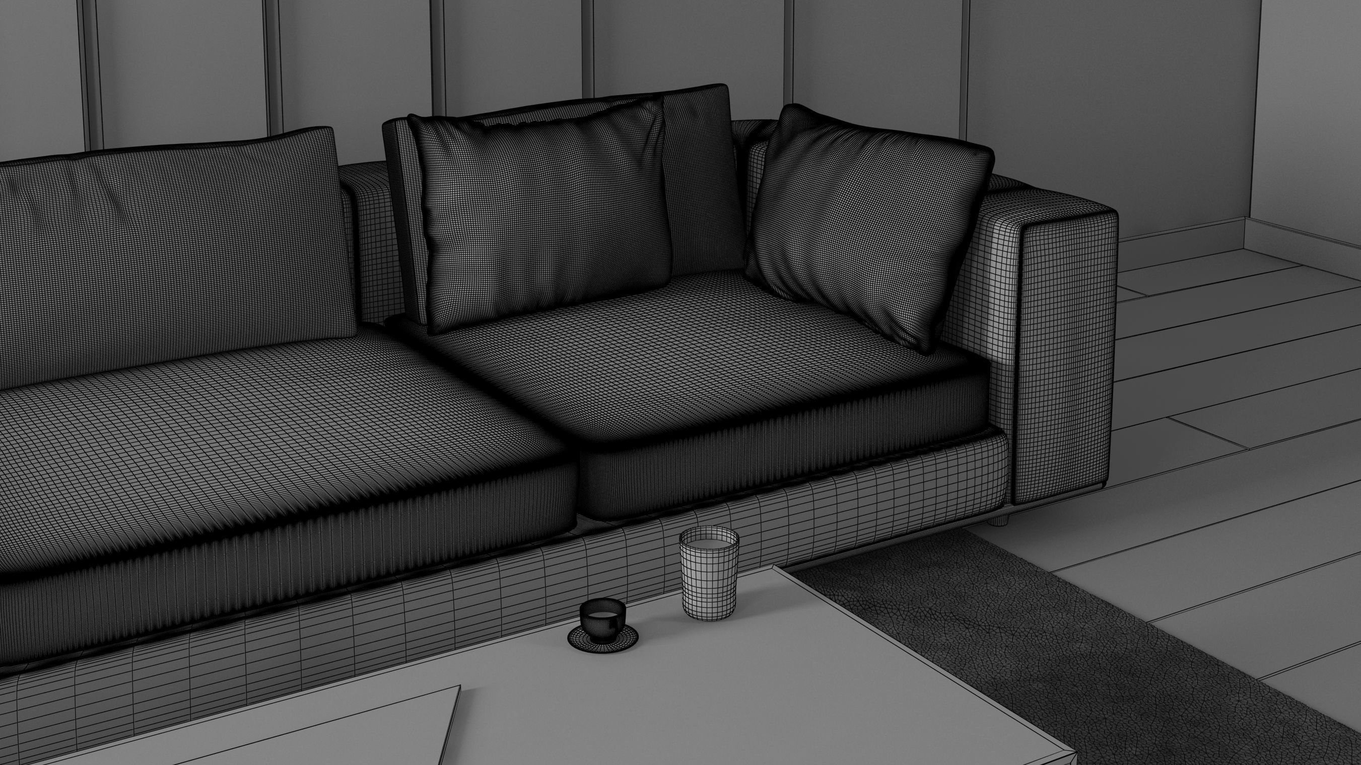 Sofa Set - Home Furniture 09 3D model_6