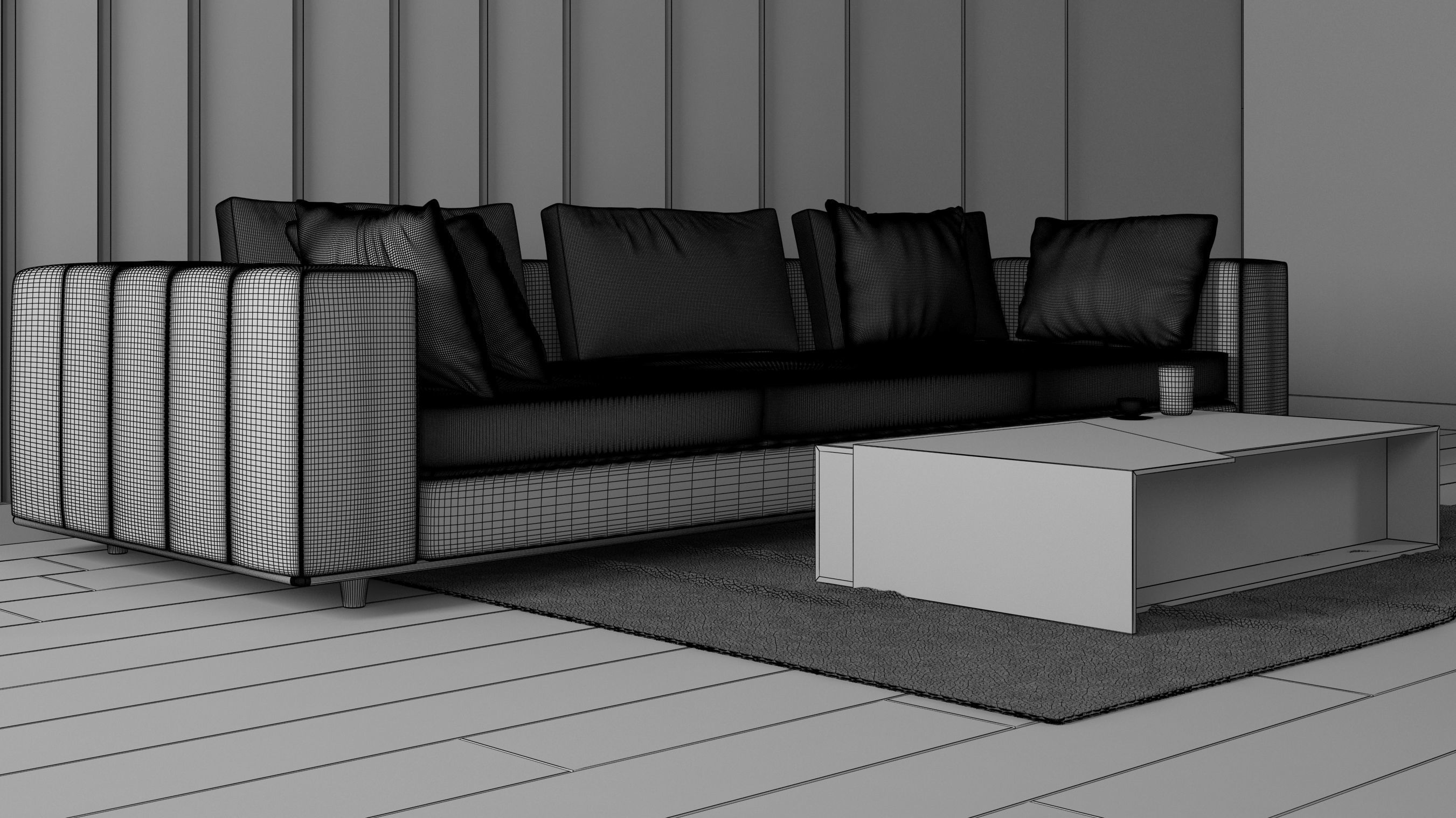 Sofa Set - Home Furniture 09 3D model_5