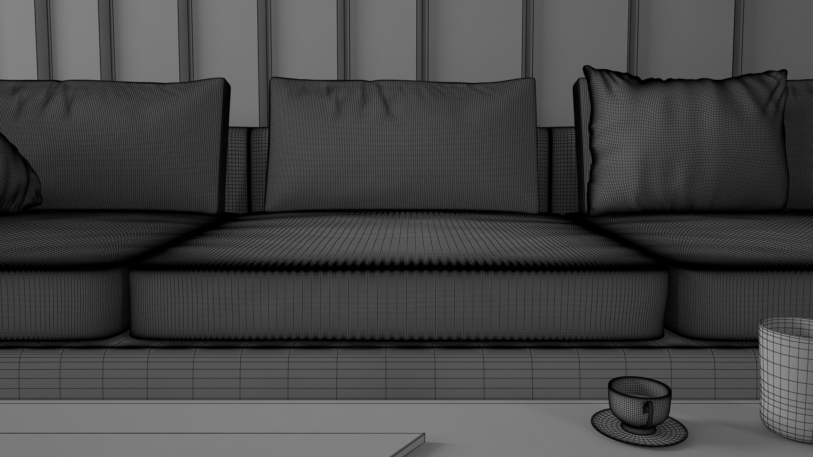 Sofa Set - Home Furniture 09 3D model_7