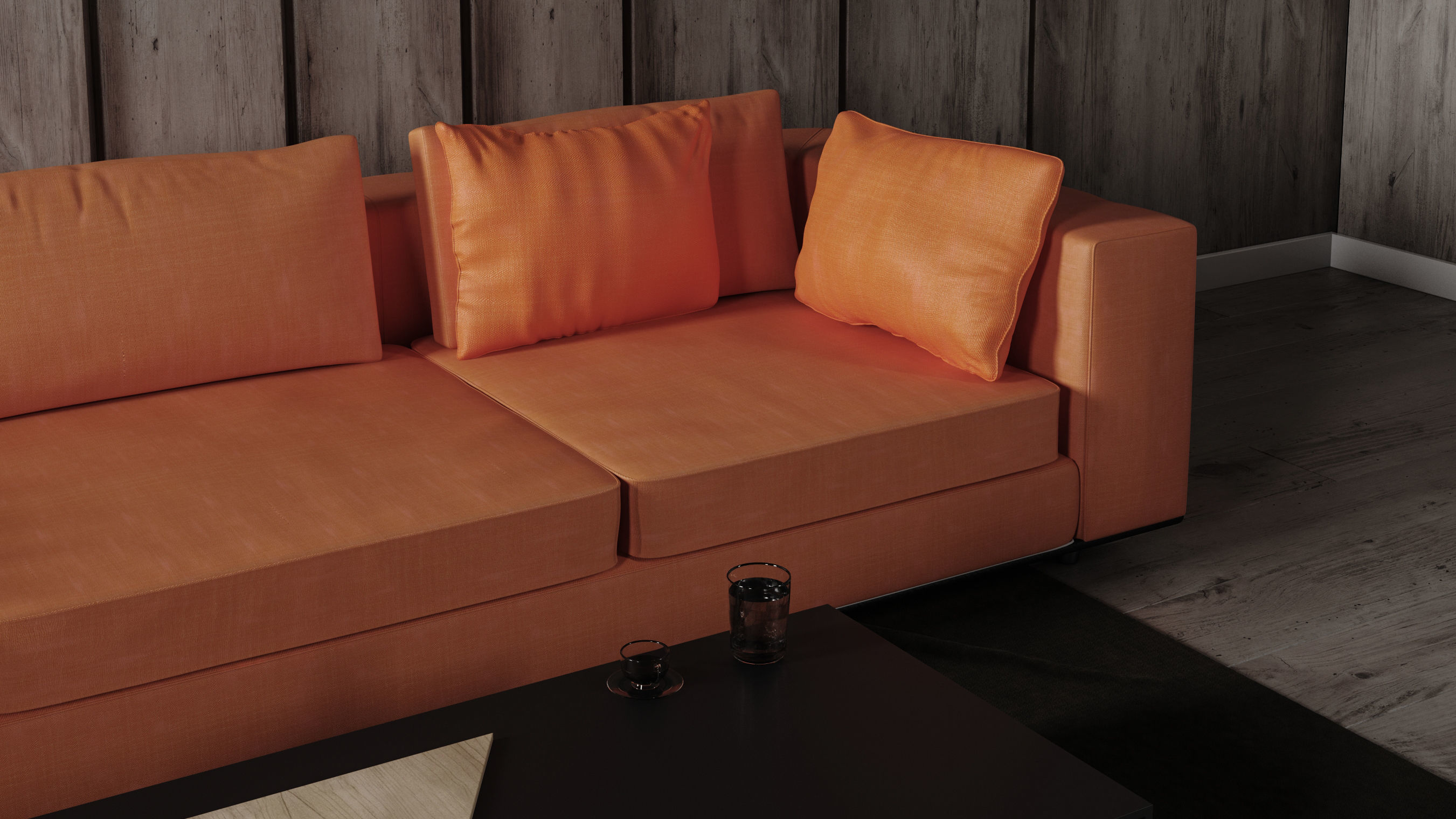 Sofa Set - Home Furniture 09 3D model_2