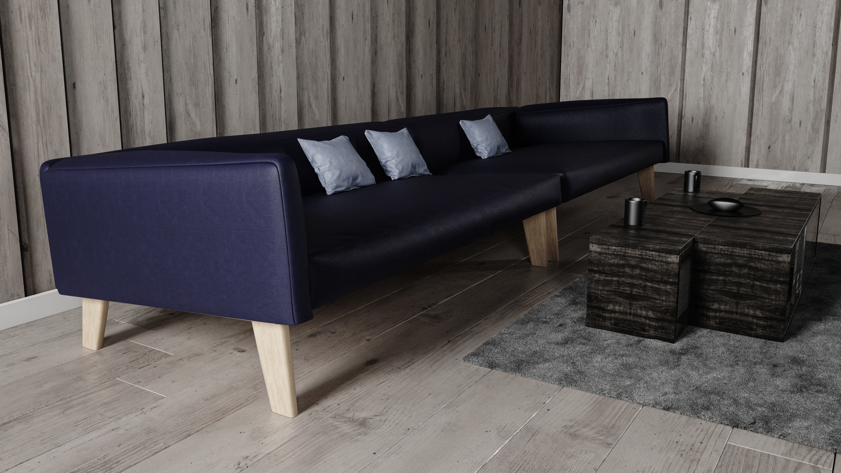 Sofa Set - Home Furniture 10 3D model_2