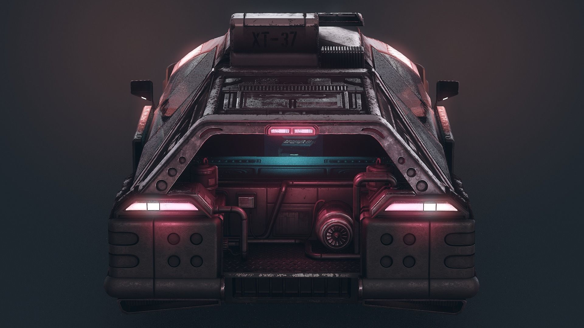1982 2019 Blade Runner Ground Police Car Low-poly 3D model_5