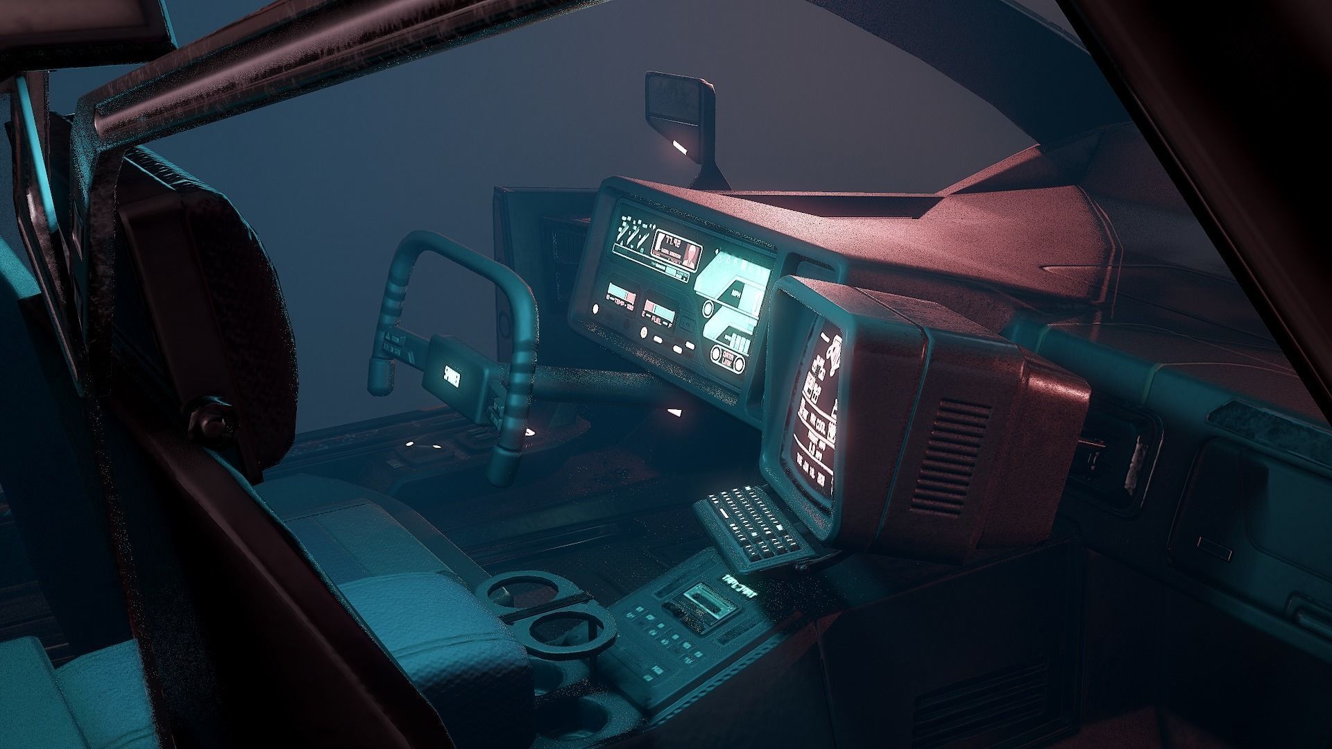 1982 2019 Blade Runner Ground Police Car Low-poly 3D model_7