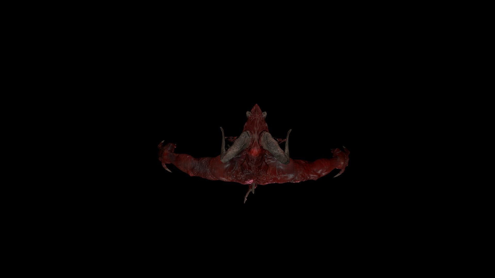 Infernal demon low-poly 3D model Free low-poly 3D model_7