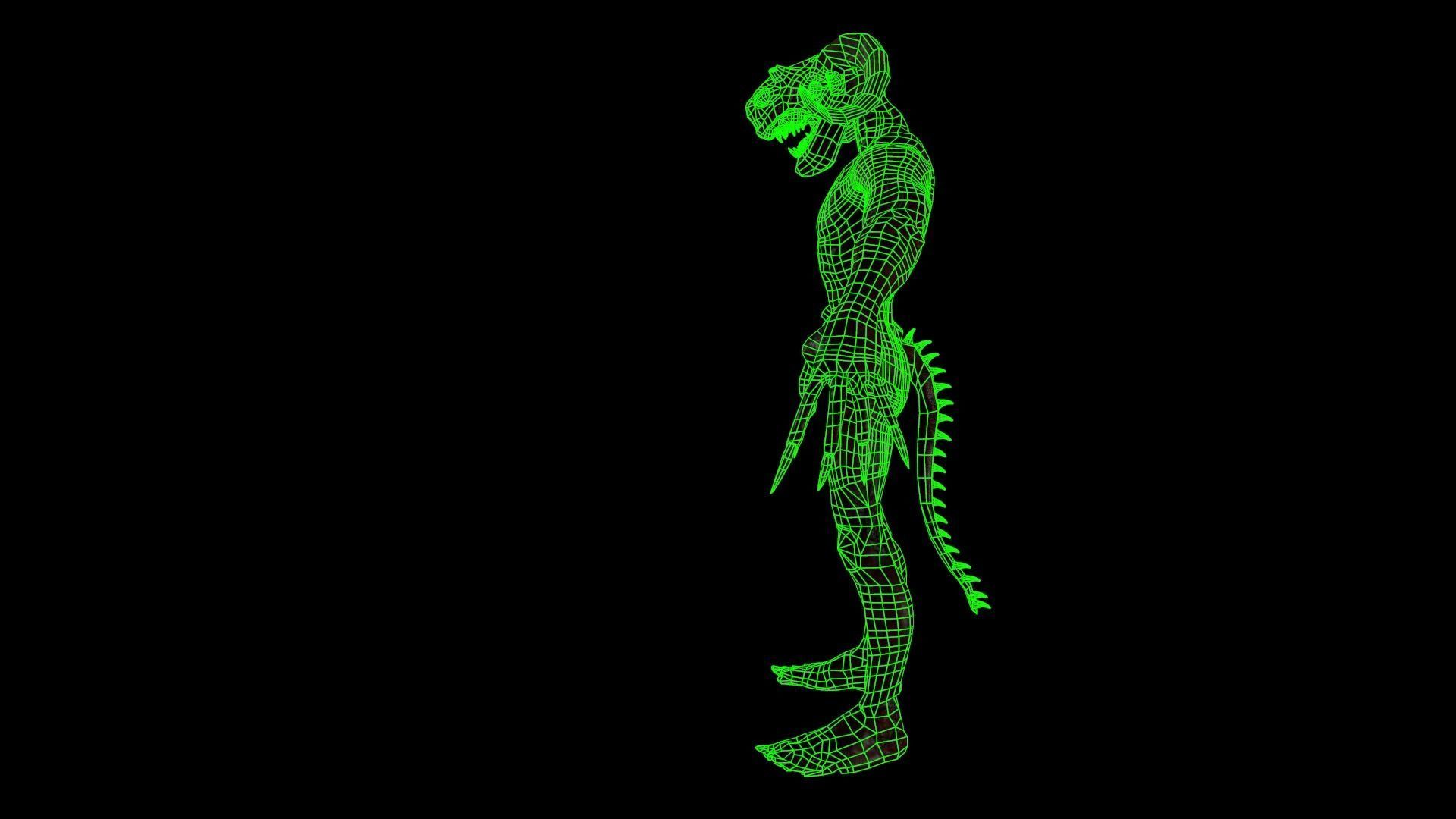 Infernal demon low-poly 3D model Free low-poly 3D model_9