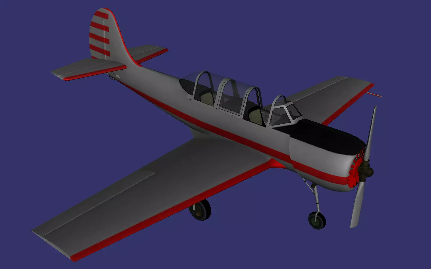 YaKolev Yak 52 Free low-poly 3D model_0