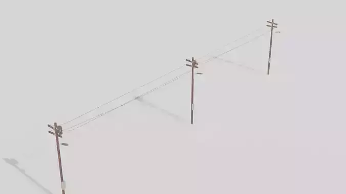 Eletricity Post - Low poly Asset Low-poly 3D model