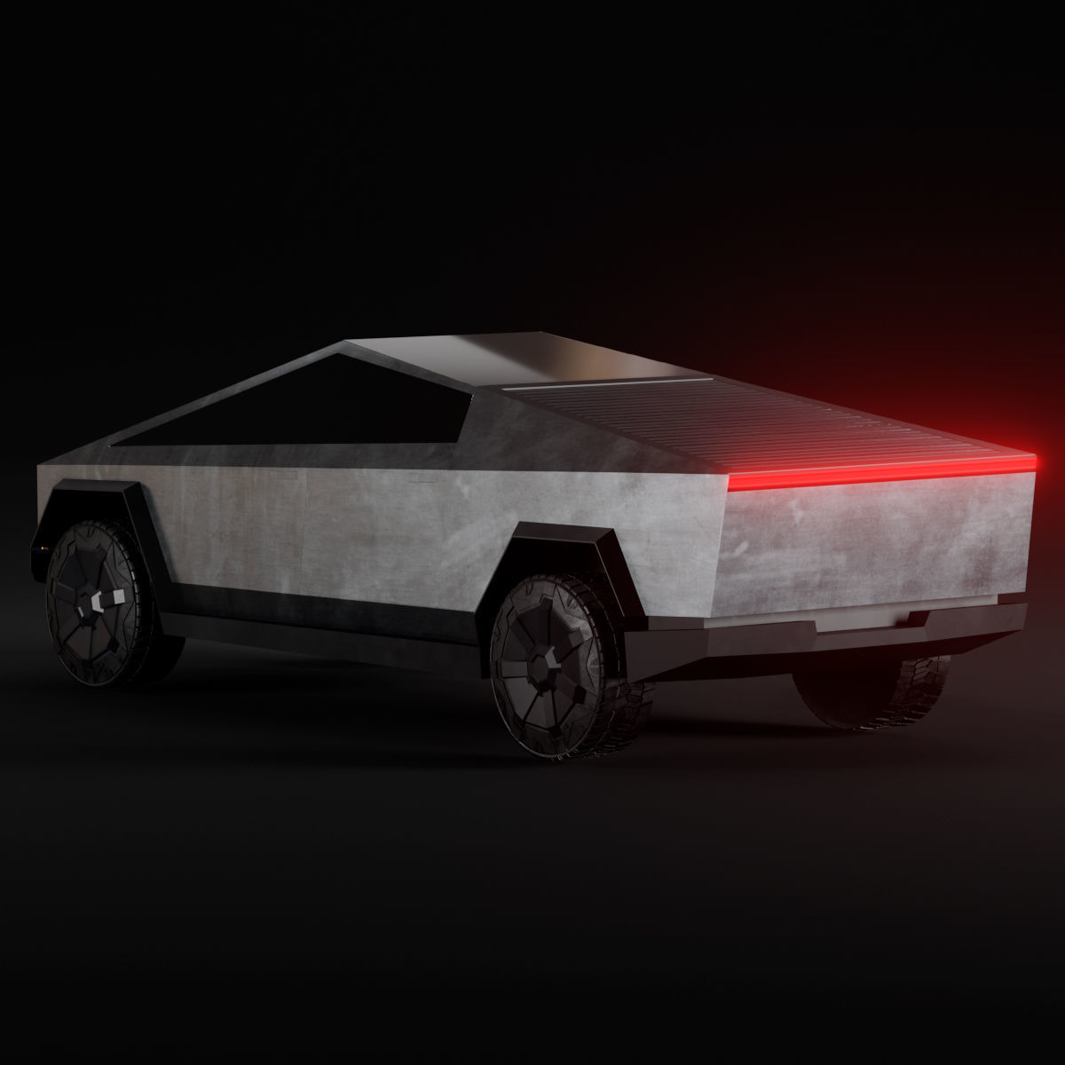 Tesla Cybertruck Low-poly 3D model_2