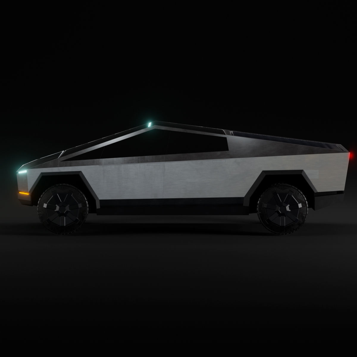 Tesla Cybertruck Low-poly 3D model_4