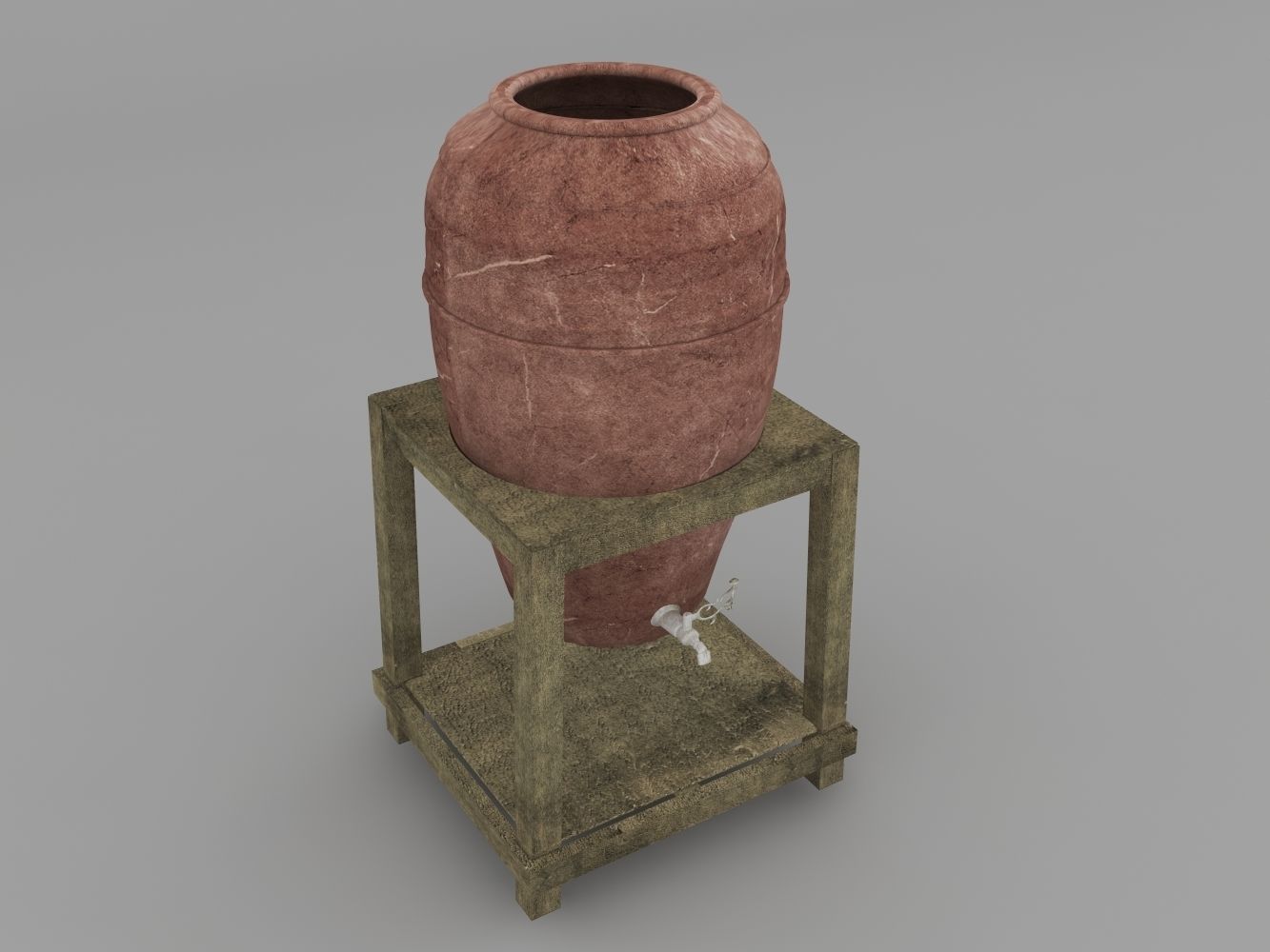 Pottery Water pot 3D model_1