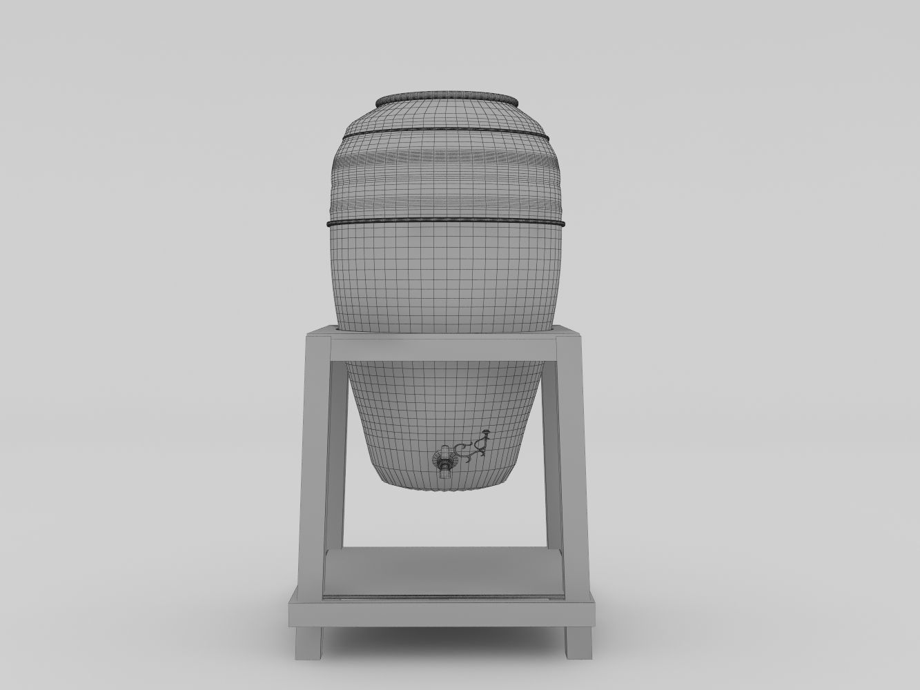 Pottery Water pot 3D model_5