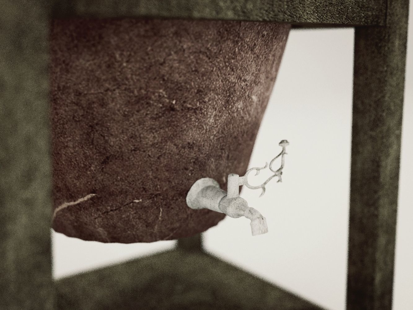 Pottery Water pot 3D model_4