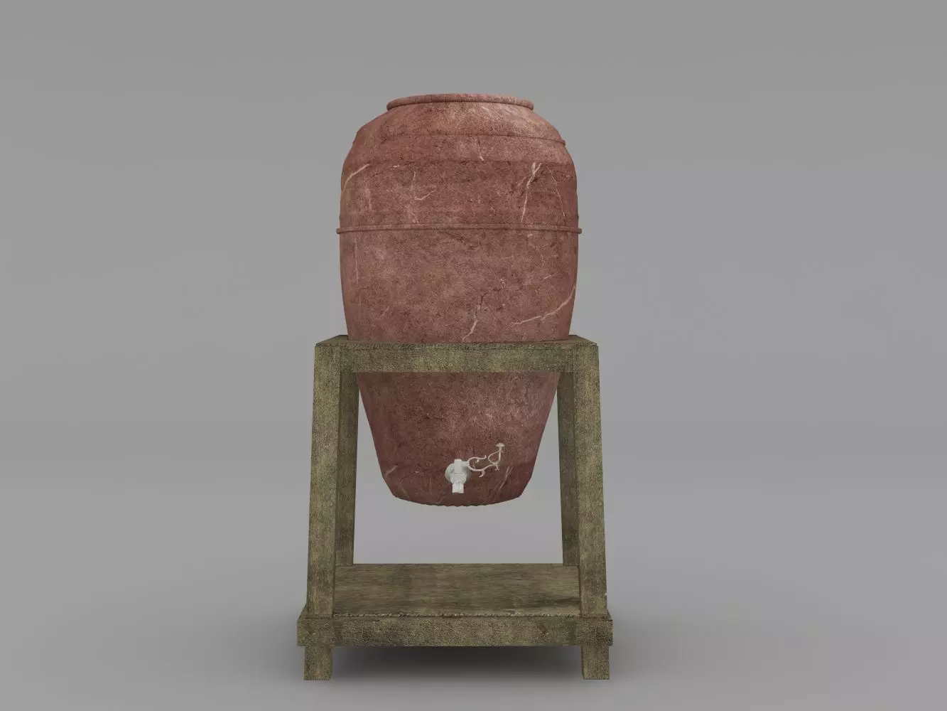 Pottery Water pot 3D model_0