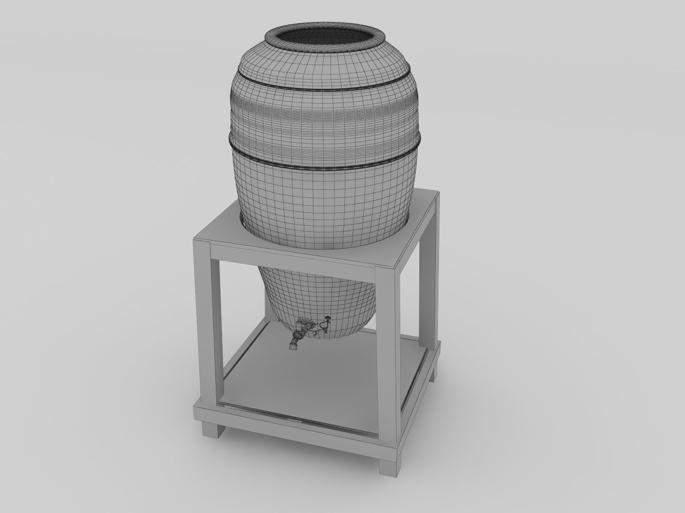 Pottery Water pot 3D model_7