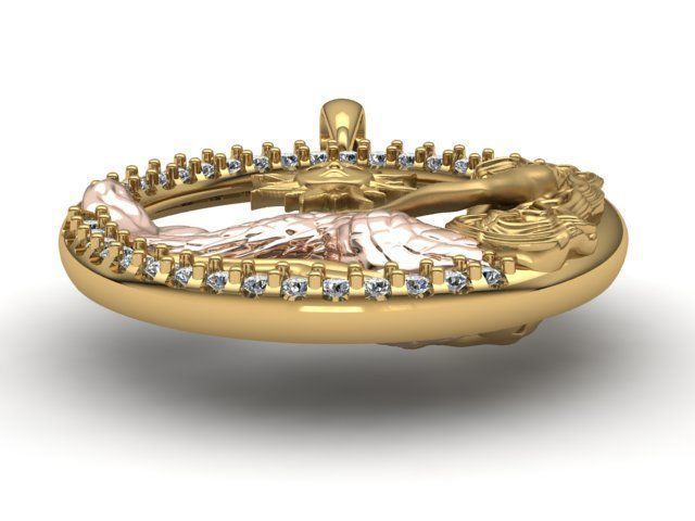 pendant mermaid print model 3D print model_8