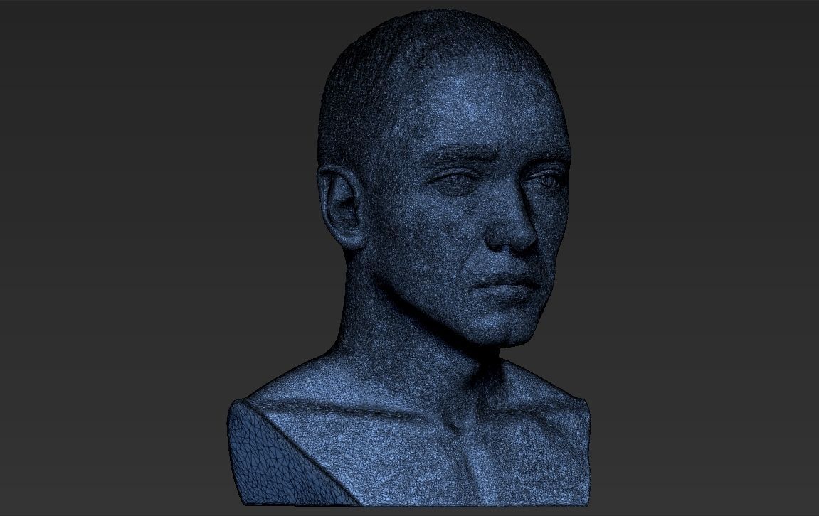 Eminem bust 3D printing ready stl obj formats 3D print model_23