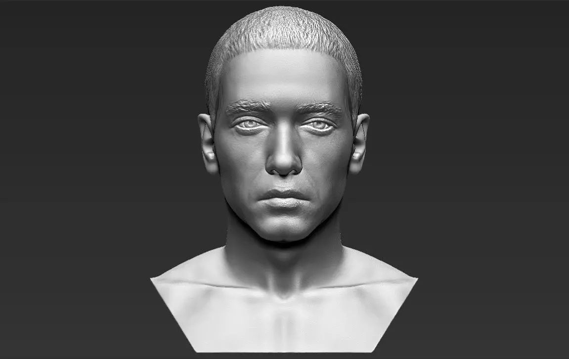 Eminem bust 3D printing ready stl obj formats 3D print model_0