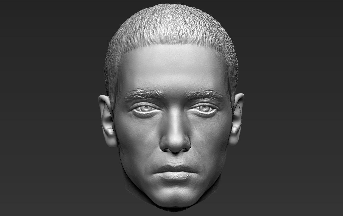 Eminem head of person with blonde hair 3D model_30