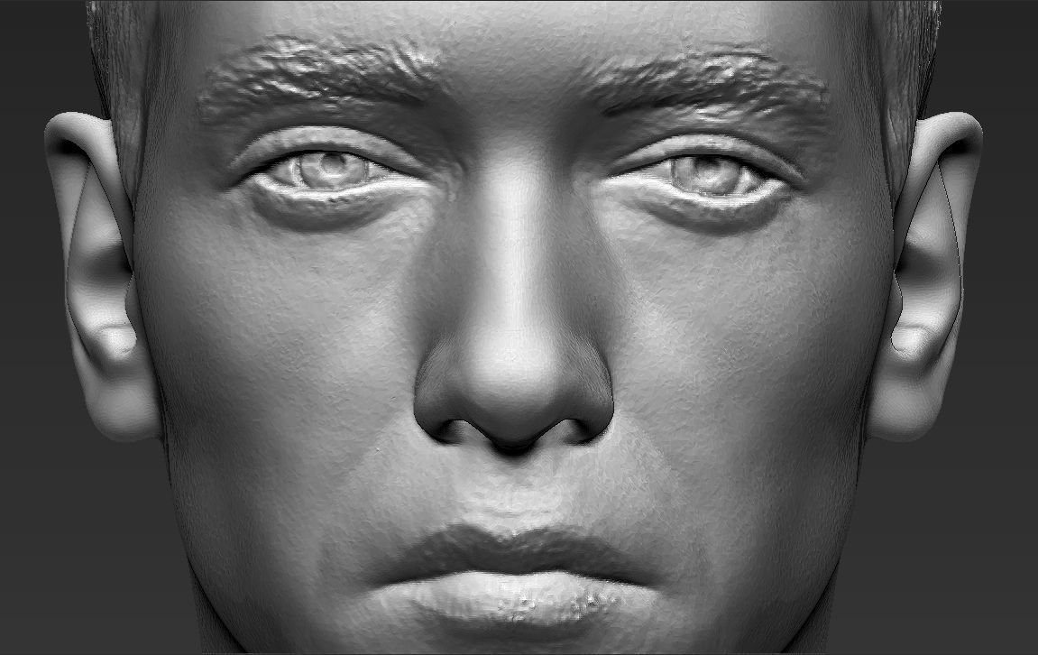 Eminem head of person with blonde hair 3D model_33