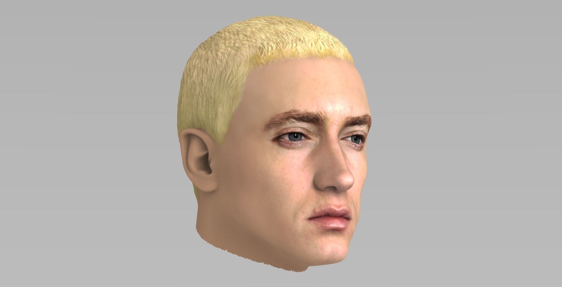 Eminem head of person with blonde hair 3D model_6