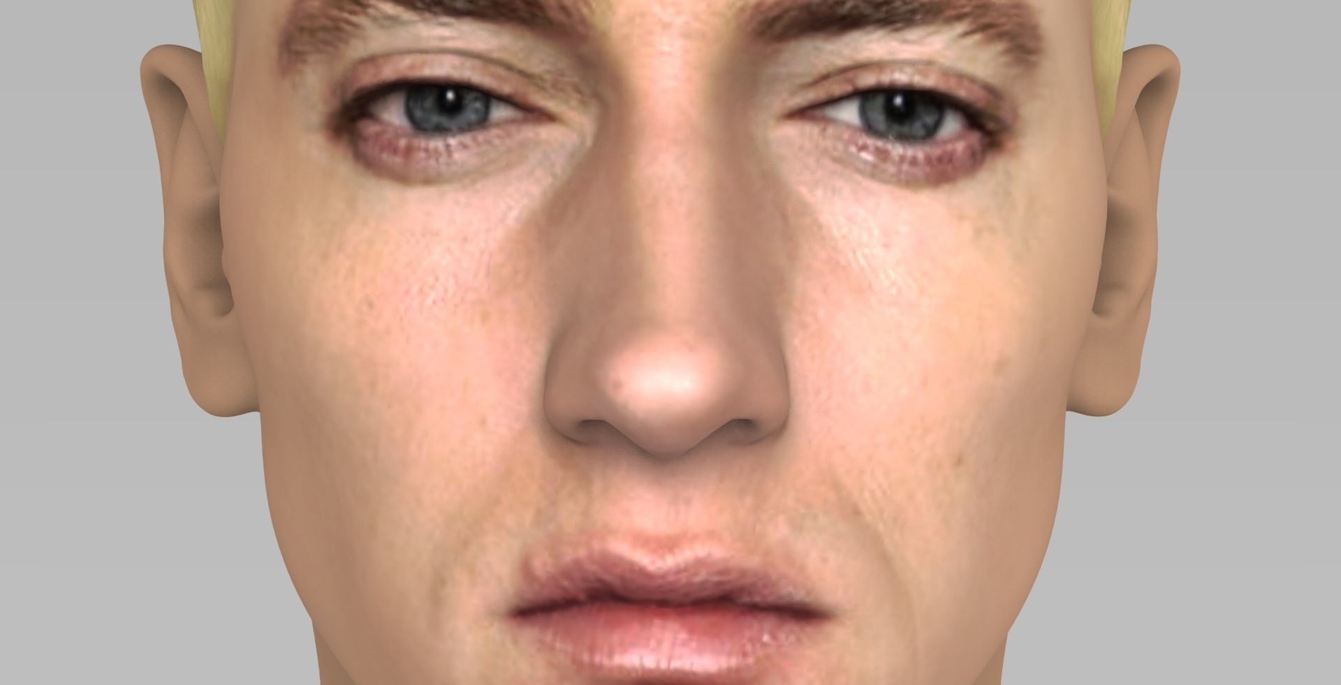 Eminem head of person with blonde hair 3D model_10