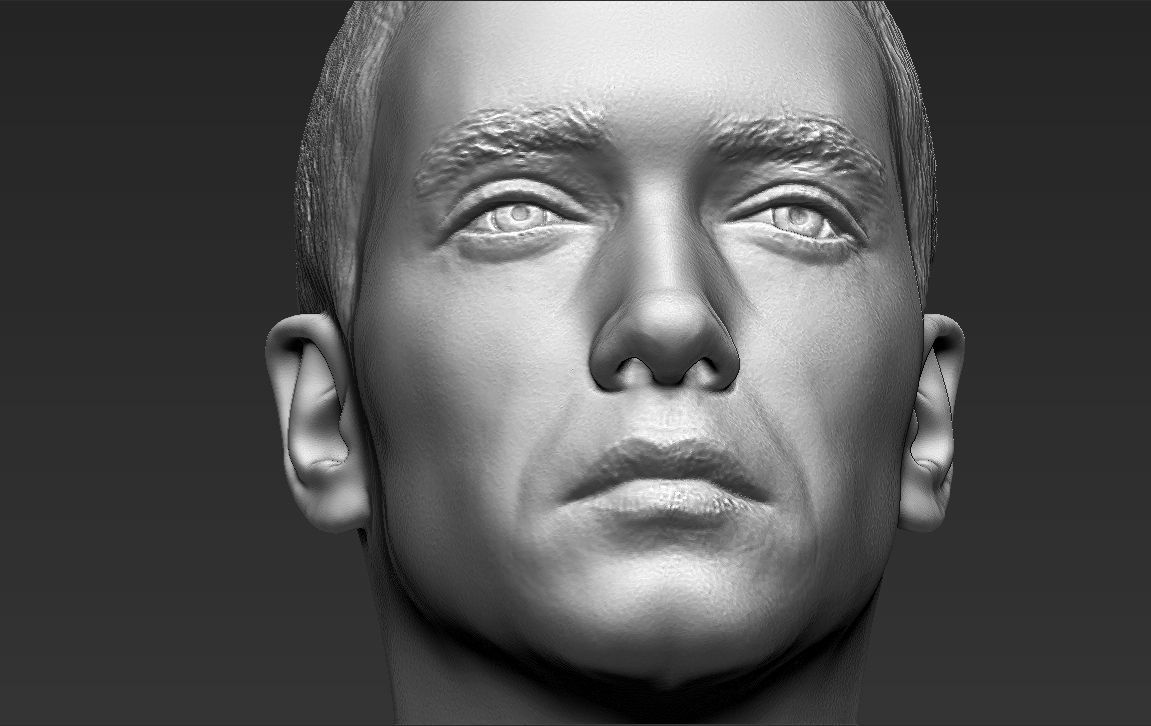 Eminem head of person with blonde hair 3D model_36