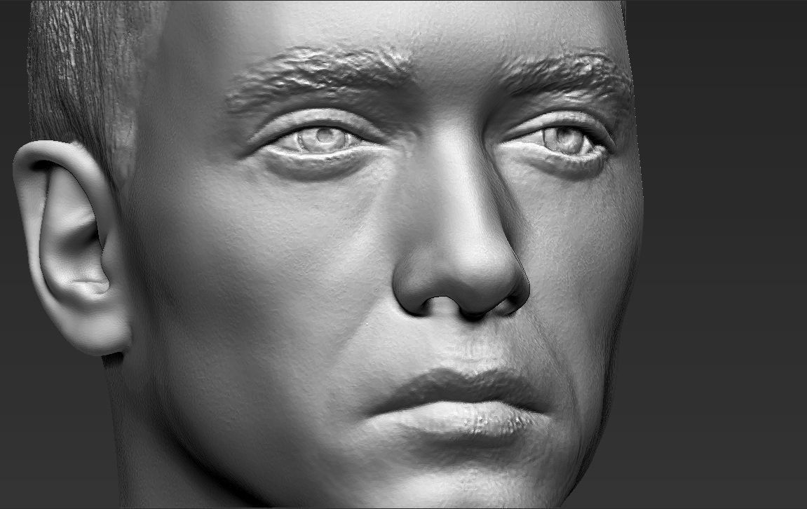Eminem head of person with blonde hair 3D model_34