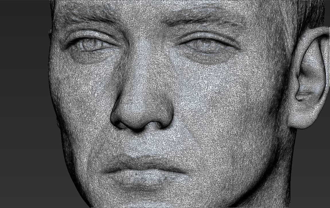 Eminem head of person with blonde hair 3D model_43
