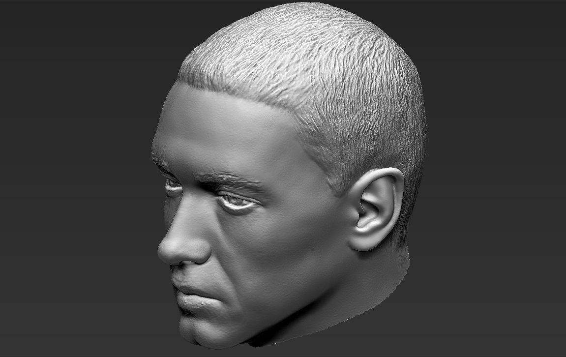 Eminem head of person with blonde hair 3D model_32
