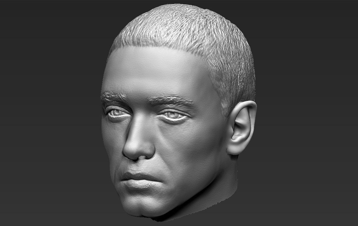 Eminem head of person with blonde hair 3D model_22
