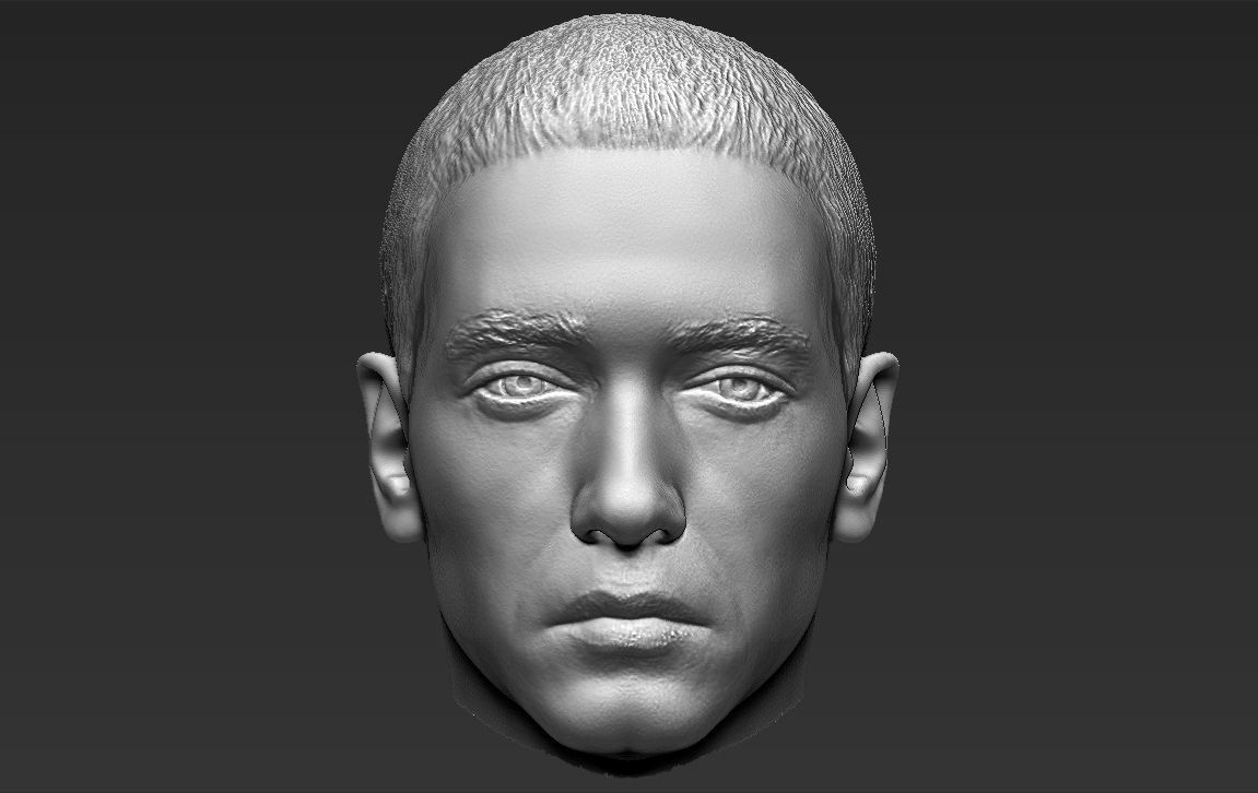 Eminem head of person with blonde hair 3D model_21