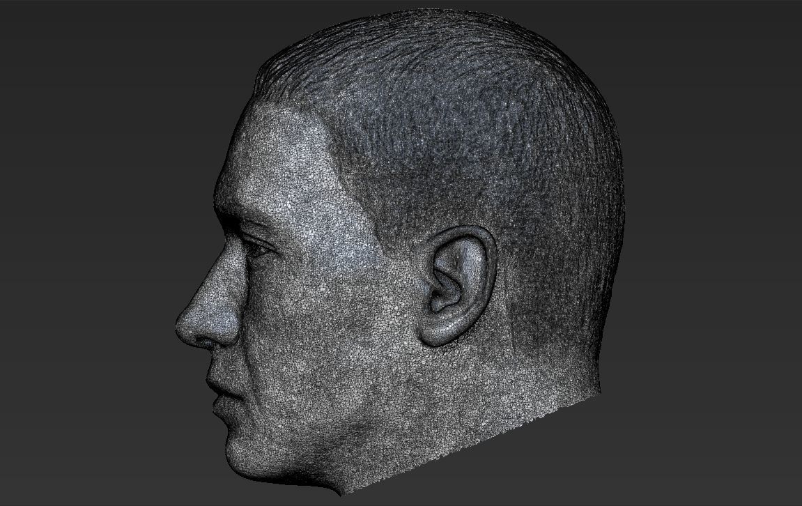 Eminem head of person with blonde hair 3D model_42
