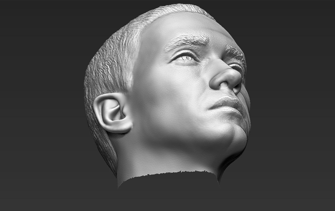 Eminem head of person with blonde hair 3D model_37