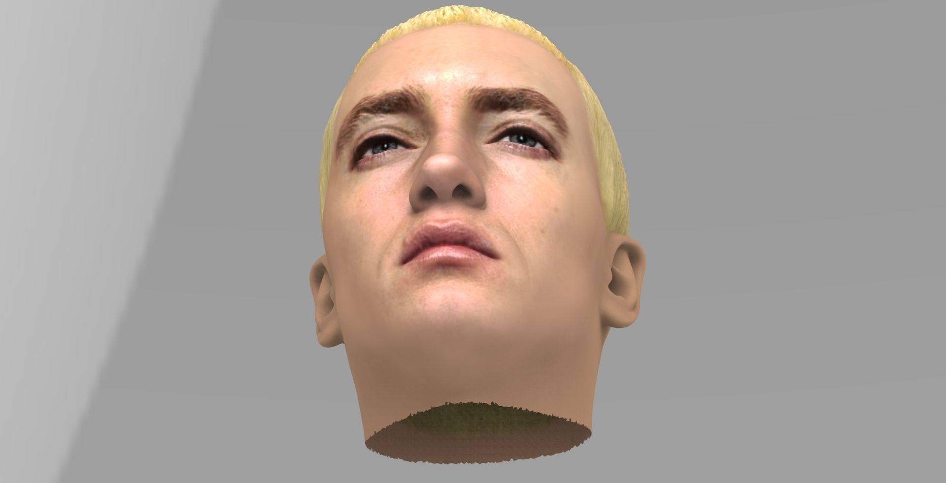 Eminem head of person with blonde hair 3D model_13